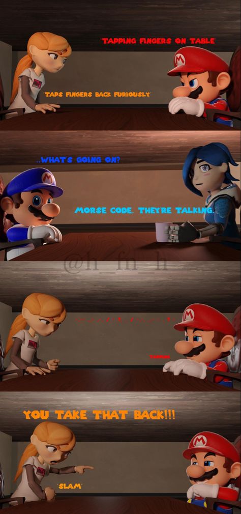 Smg4 Characters, Mario Smg4, Smg4 Mario, Smg4 Crew, Campfire Songs, Mario Art, Morse Code, Super Mario Bros, Mario Bros