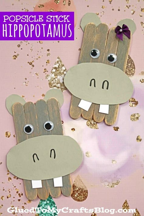 Hippopotamus Activities For Preschool, Hippopotamus Craft Preschool, Hippopotamus Craft, Hippo Craft, Number Rhymes, Hippo Crafts, Safari Crafts, Zoo Preschool, Zoo Crafts