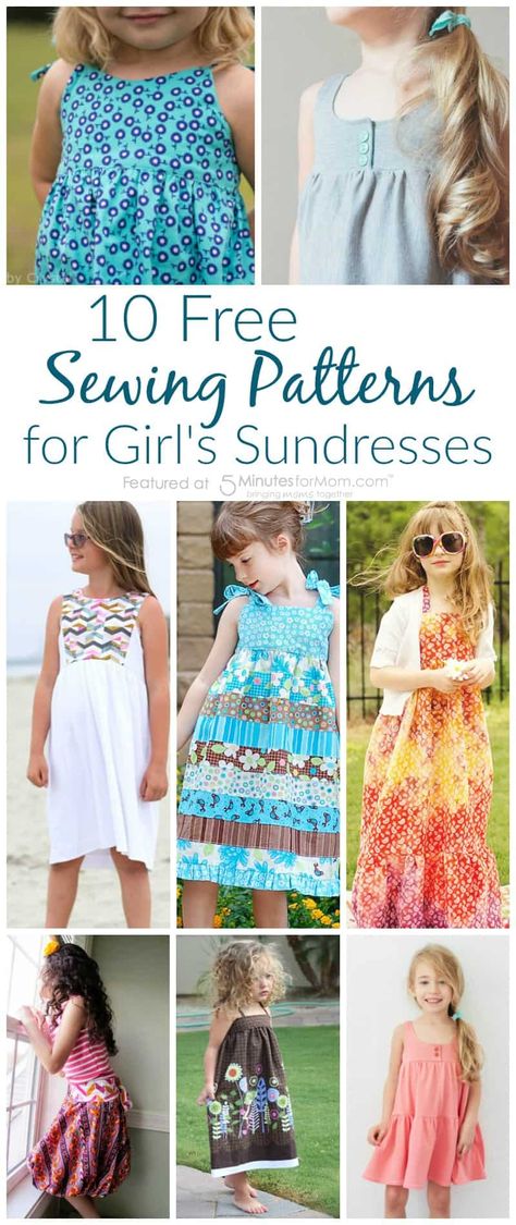 Simple Sundresses, Sewing Simple, Girls Dress Pattern Free, Patterns For Kids, Sundress Pattern, Girls Dress Sewing Patterns, Girls Sundress, Girl Dress Pattern, Dress Patterns Free