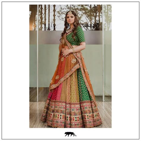 Sabyasachi Multicolor Lehenga, Savya Sachi Lehenga, Sabyasachi Bridal Lehenga Collection, Haldi Inspiration, Diy Lehenga, Mehendi Lehenga, Sabyasachi Lehengas, Mehendi Outfit, Sabyasachi Bride