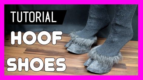 Diy Hooves Shoes, Hoof Shoes Diy, Shoes Gif, Faun Costume, Hoof Boots, Hoof Shoes, Fat Unicorn, Cosplay Plus Size, Shoes Tutorial