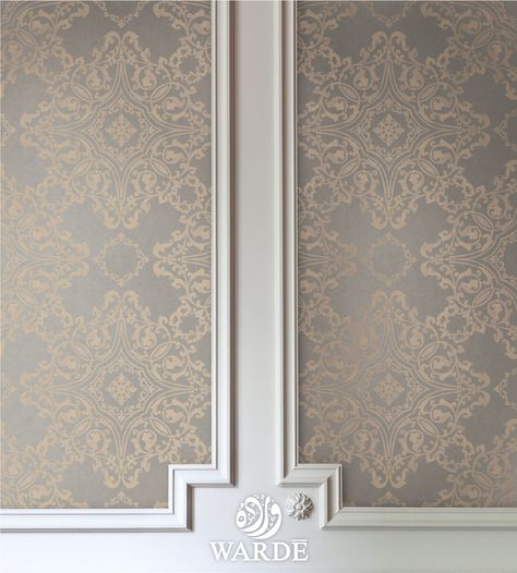 Bellagio Classical Framed Wallpaper Panels, Stylish Picture, Hall Wallpaper, Bathrooms Inspiration, Wall Moulding, Dining Room Wallpaper, Diy Accent Wall, Dining Room Contemporary, Wall Trim