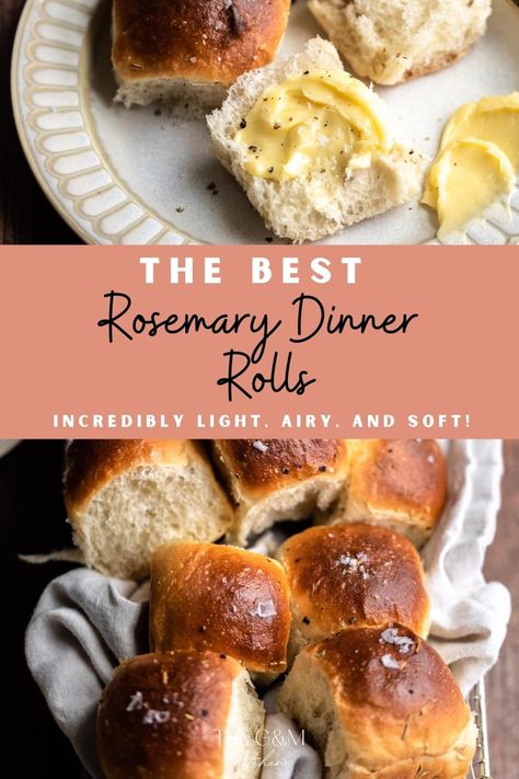 Rosemary Dinner Rolls, Rosemary Dinner, Rosemary Rolls, Bread Machine Rolls, Dinner Roll Recipe, Dinner Rolls Easy, Yeast Rolls Recipe, No Yeast Dinner Rolls, Garlic Rolls