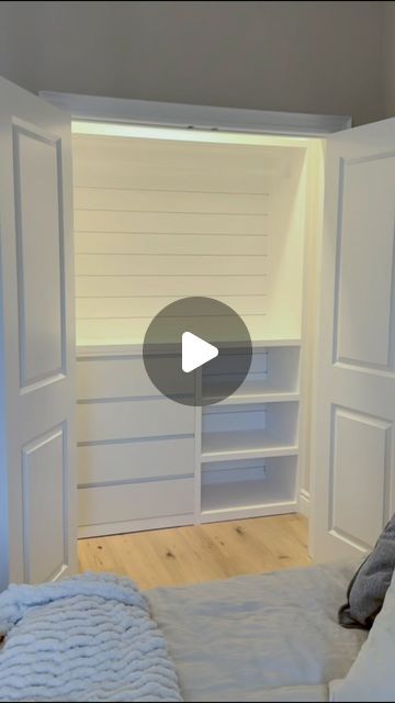 Suits & Sawdust | Custom Woodworking on Instagram: "Transforming even your smallest spaces 🤩 This reach-in closet built-in features a beautiful shiplap backing, four drawers, shelves, and plenty of hanging space! ✨   At an affordable price tag, we think it’s the perfect storage solution for an organized closet space! And stylish to boot 🤍 . . . . . . . . . . #closet #closetgoals #closetorganization #closetgoals #closetdesign #closetorganizer #closetideas #closetmakeover #closettransformation #builtincloset #builtin #builtins #builtinshelves #builtinstorage #builtinfurniture #homeimprovementprojects #homeimprovementproject #homeimprovementideas #closetstorage #timelapsevideo #timelapsepainting #timelapsetuesday #timelapseoftheday #custombuild #makersgonnamake #makersofinstagram" Organize Closet Space, Built In Closet, Closet Transformation, Organized Closet, Built In Dresser, Closet Built Ins, Reach In Closet, No Closet Solutions, Built In Furniture