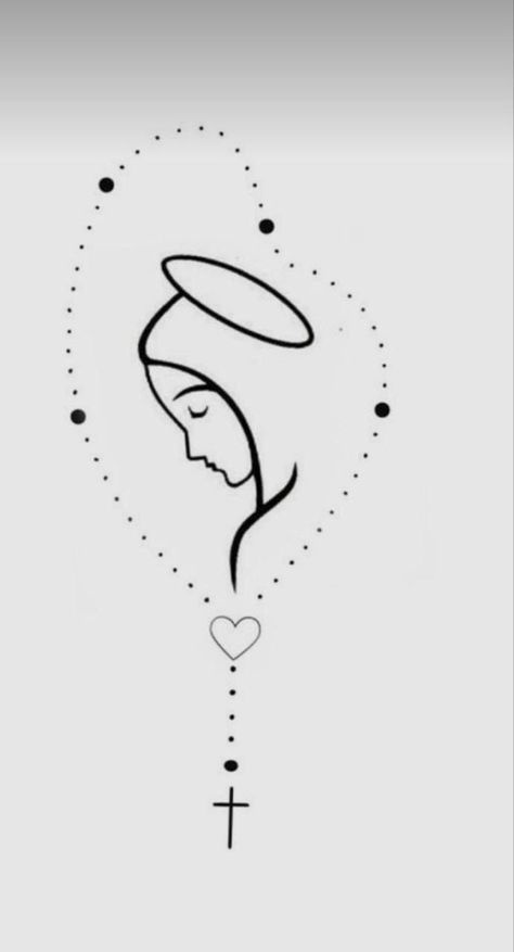 Rosary Drawing, Maria Tattoo, Drawing Embroidery, Wrist Tattoo Designs, Traditional Tattoo Designs, Jesus Drawings, Wrist Tattoo, Sainte Marie, Quilling Patterns