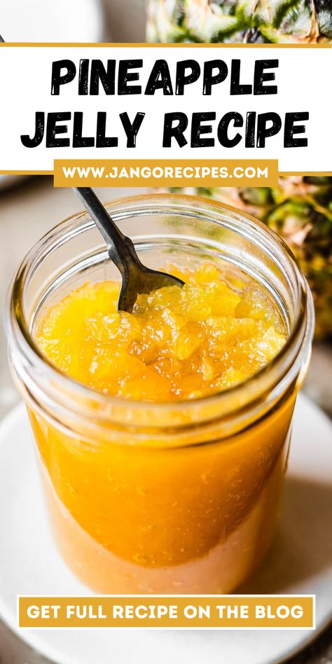 In this blog, I will share with you a Pineapple jelly recipe that is extremely delicious. #PineappleJellyRecipe #JellyRecipe Pineapple Hot Pepper Jelly, Pineapple Pepper Jelly Recipe, Pineapple Jelly Recipe, Banana Pepper Jelly, Pineapple Jelly, Pepper Jelly Recipes, Desserts Around The World, Mango Jelly, Hot Pepper Jelly