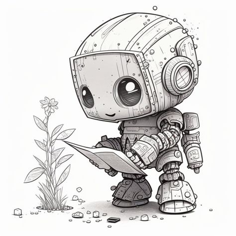 Want to learn more? Click the link! 😀😅😌 Robot Coloring Pages, Robot Coloring, Cute Monsters Drawings, Robot Sketch, Cute Robot, Doodle Art Flowers, Printable Cute, Monster Drawing, Important Things To Know