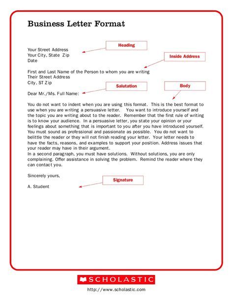 Business Letter Format Example, Formal Business Letter Format, Business Letter Example, Formal Letter Template, Formal Letter Writing, Persuasive Letter, Printable Letter Templates, Business Letter Format, Letter Writing Template