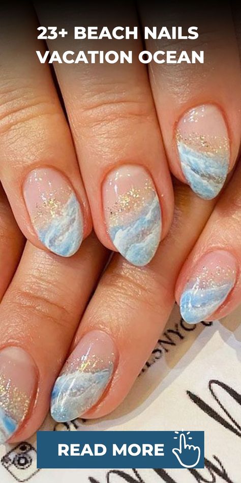 Free Beginners Guide to Summer Nail Projects Maldives Nails Design, Christmas Beach Nails, Beach Ombre Nails, Vacation Nail Inspo 2024, Cancun Nails Vacations, Tropical Vacation Nails Beach, Vacation Nails Beach Mexico, Beach Nails Vacation Ocean, Beach Nails Vacation