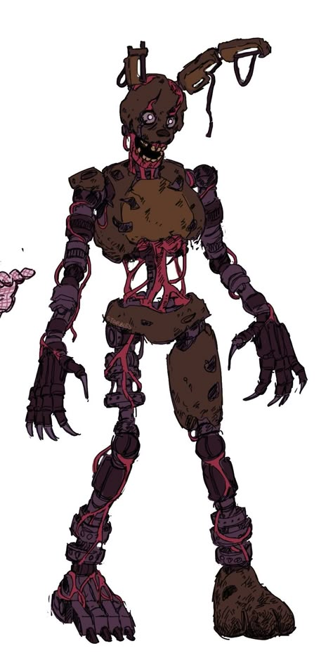 Creepy Fnaf Art, Fnaf Concept Art, Springtrap Fnaf Fanart, Fnaf Horror Art, Fnaf Springtrap Fanart, Springtrap Drawing, Five Nights At Freddy's Art, Springtrap Fanart, Fnaf Horror