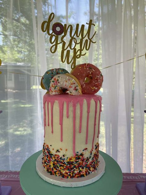 Donut 3rd Birthday Party Girl, Donut Grow Up, Girls 7th Birthday Party Themes, 9 Year Birthday Party Theme Girl, 8 Year Birthday Ideas, 4 Year Birthday Party Ideas Girl, 8th Birthday Party Girl, Up Birthday Party Ideas, Donut Grow Up Birthday Party