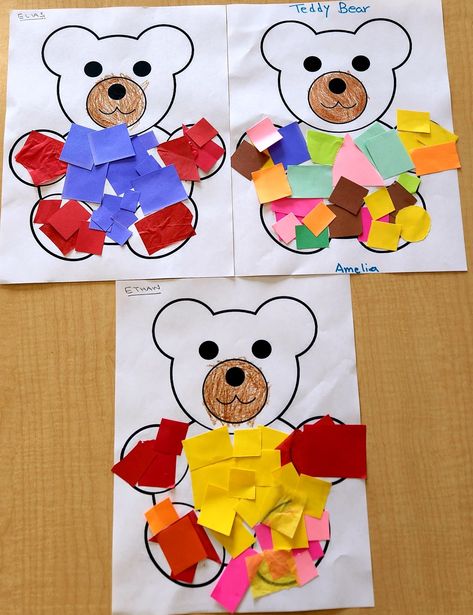 Learned about Bear 🐻 and had so much fun singing and performing on Teddy Bear song . They also made Bear Collage craft. Check out my Simple & Slow Living Board and Visit my YouTube Channel 😊 T Is For Teddy Bear Preschool, Bear Gross Motor Preschool, Teddy Bears Activities Preschool, Teddy Bear Arts And Crafts, Teddy Bear Week Preschool, Bear Art Activities For Preschoolers, 3 Bears Eyfs Ideas, Bears Eyfs Activities, Preschool Teddy Bear Crafts