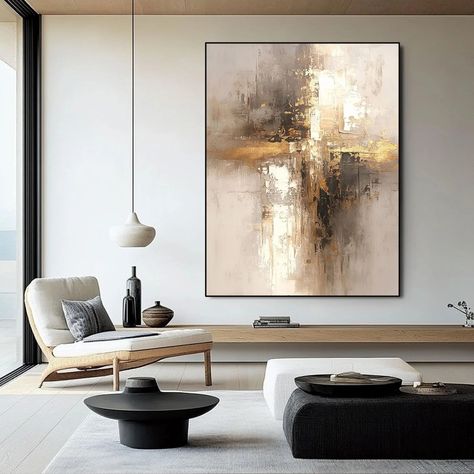 Vertical Large Neutral Abstract Textured Plaster Contemporary Wall Art On Canvas Hand-Painted Personalized Creative Decor Perfect Gift Wabi Sabi Art Painting, Textured Plaster, Golden Painting, Minimalist Beauty, Modern Abstract Painting, Oil Paints, Contemporary Wall Art, Contemporary Wall, Abstract Oil