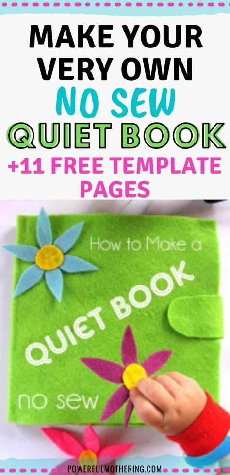 Felt Baby Books, How To Make A Felt Busy Book, Toddler Quiet Book Patterns, Easy Diy Felt Quiet Book, How To Make Quiet Book Pages, Felt Crafts For Preschoolers, Quite Book Templates Pattern, No Sew Quiet Book Pages, No Sew Felt Quiet Book Patterns Free