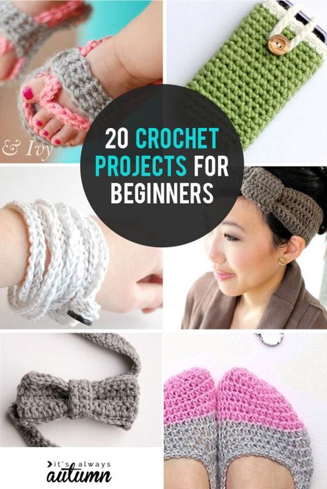 20 easy, quick crochet projects perfect for beginners! Easy Quick Crochet Projects, Crochet Projects For Beginners, Things To Crochet, Quick Crochet Projects, Crochet Faces, Easy Crochet Projects, Diy And Crafts Sewing, Beginner Crochet Projects, Crochet Fall