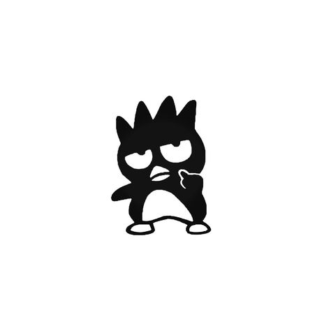 Badtz Maru Black And White, Sanrio Icons Black And White, Badtz Maru Icons Aesthetic, Sanrio Batzmaru Icon, Badtzmaru Sanrio Icon, Sanrio Icons Black, Badtz Maru App Icons, Batz Maru Widget, Black And White Sanrio Wallpaper