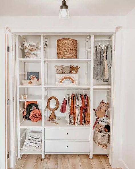 The best closet makeovers using IKEA PAX systems with hacks to make it look custom and solutions for creating the most functional storage. Ikea Kids Closet, Ikea Trofast Storage, Ikea Pax Closet, Pax Closet, Make A Closet, Bedroom Closets, Ikea Closet, Ikea Pax Wardrobe, Closet Rods