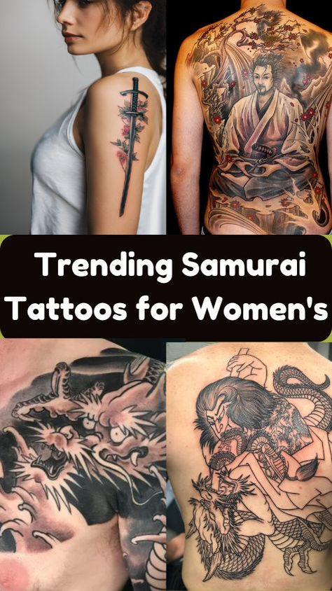 Trending Samurai Tattoos Female Samurai Tattoo, Samurai Tattoos, Female Warrior Tattoo, Female Samurai, Samurai Tattoo, Japanese Culture, Tattoos For Women, Top 10, Funny Jokes