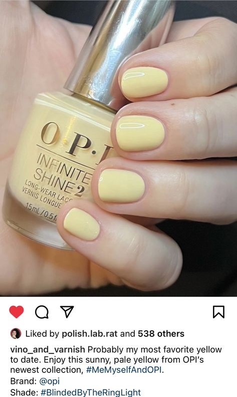 Light Yellow Toe Nails, Light Yellow Pedicure, Pastel Yellow Pedicure Toenails, Dnd Pale Yellow Nails, Pastel Yellow Dip Nails, Opi Yellow, Butter Yellow Nails, Pale Yellow Nails, Opi Yellow Nail Polish