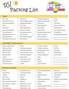 Ultimate RV Equipment Checklist - Reusable Laminated & Double Sided - Never Forget Packing Items Rv Packing List, Rv Checklist, Bumper Pool, Spray Sunscreen, Tire Pressure Gauge, Packing Checklist, Dog Food Bowls, Rv Ideas, Sand Toys