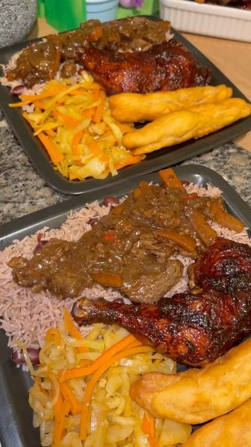 Its Chanell with two L’s 😋 on Instagram: "Sundays with Chan 🇯🇲 ••• #foodwithchanell #tiktok #reels #sundaydinner #jamaicanfood #jamaicancuisine #jamaicanchef #cooking #cookingathome #cookingram #cookingvideo #cookingtime #foodstagram #instafood #foodlover #foodlove #foodheaven #recipe #recipes #dinner #dinnerideas #dinnerrecipes #dinnertime" Jamaican Sunday Dinner, Jamaican Spinach Recipe, Jamaican Dinner Party, Sunday Dinner Jamaican, Jamaican Sunday Dinner Ideas, Dumpling Jamaican, Jamaican Cuisine, Jamaican Recipes, Sunday Dinner