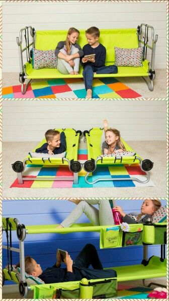 Cam-o-bunk... bunk beds for camping... converts to sofa and two beds. Kids and adult sizes! Camping Beds Diy, Cheap Bunk Beds, Astuces Camping-car, Bunk Bed Plans, Camping Bed, Kids Bunk Beds, Camping Fun, Family Camping, Camping With Kids