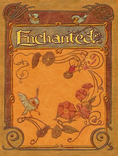 Disney "Enchanted" 2007 concept art by Lisa Keene of the fairytale storybook cover Old Book Cover, Illustration Art Nouveau, Disney Enchanted, Fairy Tale Books, Vintage Book Covers, Beautiful Book Covers, Old Book, Book Cover Art, Old Books