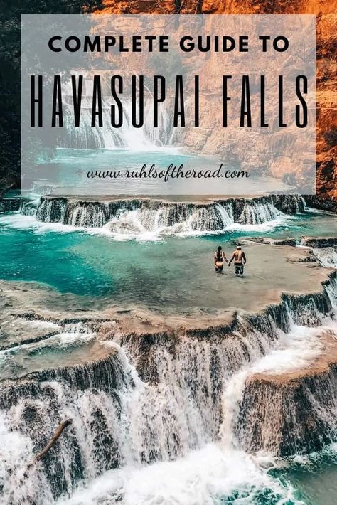 Havasupai Falls - Literally Everything You Need to Know - Ruhls of the Road Havasupai Falls Arizona, Havasu Falls Hike, Arizona Hikes, Havasupai Falls, Utah Trip, Arizona Adventure, Beaver Falls, Havasu Falls, Hiking Guide