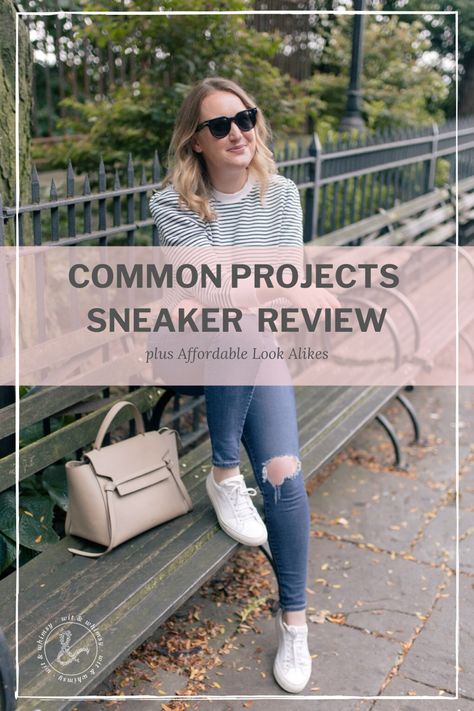 Common Project Sneakers Review | Styling white sneakers | best white sneakers | chic white sneakers Common Projects Women Outfit, White Sporty Sneakers For Everyday Use, White Lace-up Sneakers For Fall, Summit White Lace-up Sneakers, Summit White Functional Lace-up Sneakers, Affordable Non-slip White Sneakers, Common Projects Sneakers, Common Projects Women, Sophie Hulme Bag