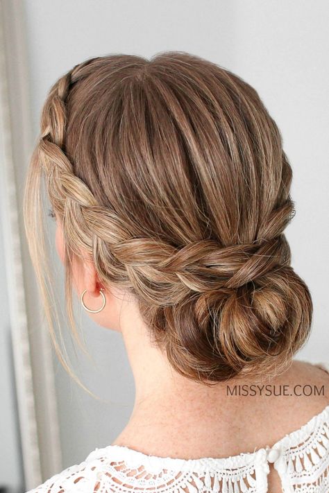 Double Dutch Braids Updo | MISSY SUE Double Dutch Braids, Dutch Braid Updo, Fishtail French Braid, French Braid Updo, Missy Sue, Braids Updo, Messy Bun With Braid, Braid Updo, Dutch Braids