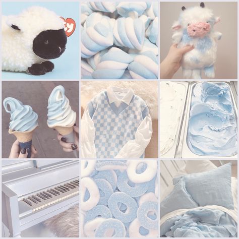 Light Blue Moodboard Aesthetic, Sheep Moodboard, Sky Moodboard, Blue Moodboard, Adopt Idea, Procreate Brushes Free, Rainbow Aesthetic, Mood Board Inspiration, Mood Board Design