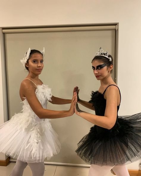 Black Swan Couple Costume, Black Swan Costume Diy, Black Swan Fancy Dress, Swan Lake Halloween Costume, Swan Costume Halloween, Black And White Swan Costume, Black Swan Outfit, Black Swan Costume Halloween, Black Swan Group