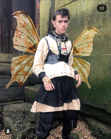 cottage punk vibes Punk Fairy Costume, Cottage Punk, Eco Punk, Neat Outfits, Punk Fairy, Ren Fest, A Level Art, Fairy Costume, Fairy Grunge