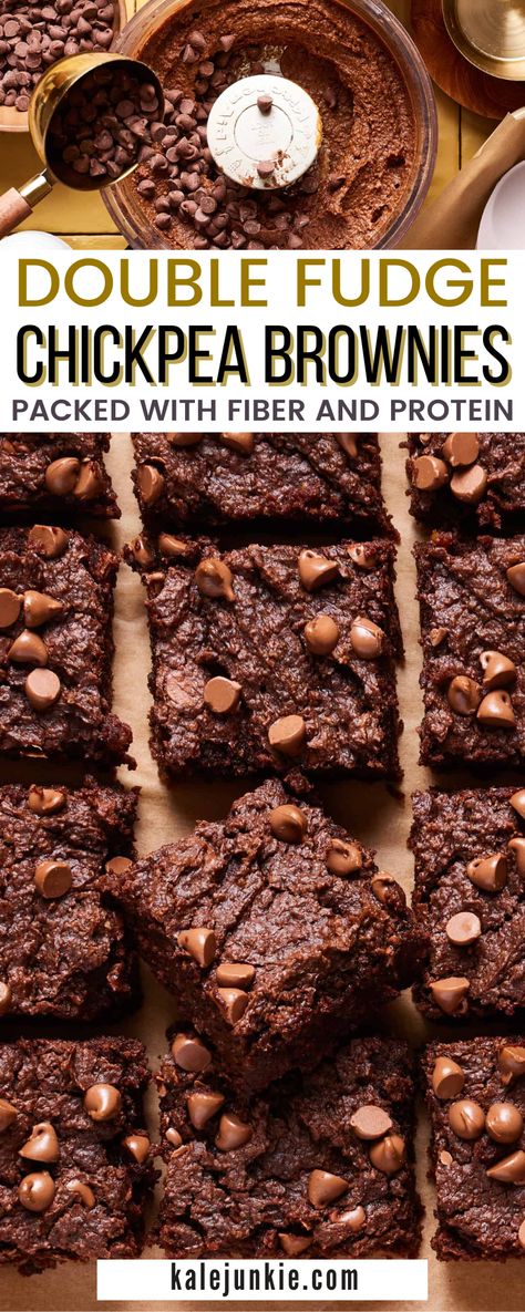 Chocolate Chickpea Brownies, Flourless Chickpea Brownies, Homemade Fiber One Brownies, Chickpea Brownies Easy, Easy Chick Pea Brownies, Chia Seed Brownies, Chick Pea Brownies, Chickpea Flour Recipe, Chickpea Brownies Healthy