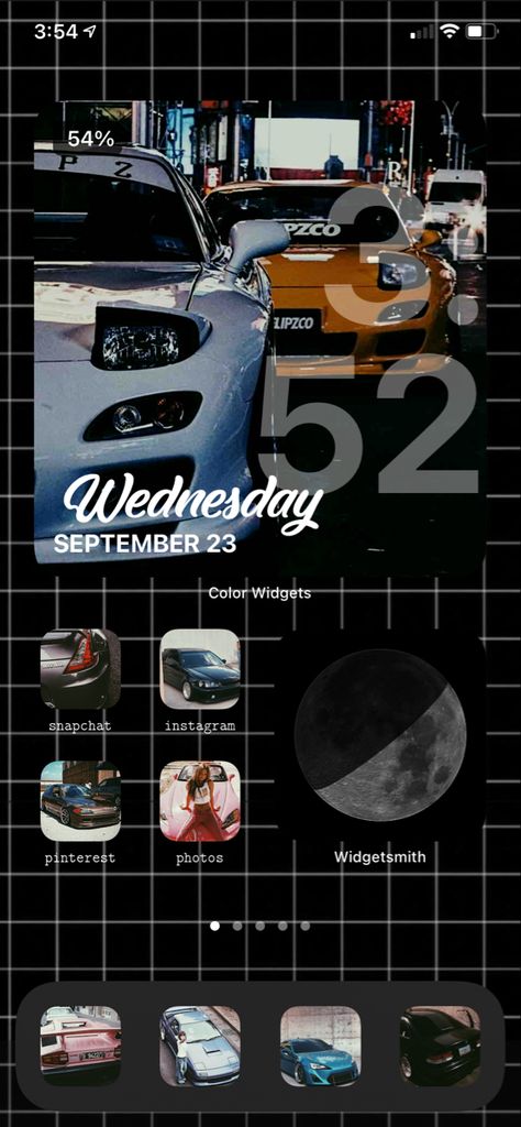 Ios 14 wallpaper layout aesthetic dark street race cars Home Screen Layout Iphone Car Theme, Car Widgets Iphone, Tokyo Drift Cars Aesthetic Wallpaper, Car Homescreen Layout, Car Ios14 Homescreen, Car Theme Phone Layout, Car Themed Wallpaper, Car App Icon Aesthetic, Car Home Screen