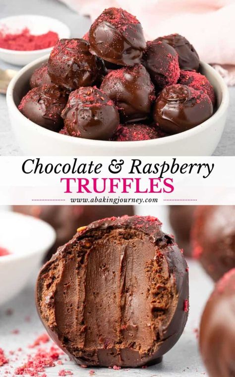 Baileys Chocolate Truffles, Dark Chocolate Raspberry Truffles, Chocolatier Recipes, Truffle Ideas, Cherry Truffles, Chocolate Raspberry Truffles, Strawberry Truffles, Raspberry Truffles, Midnight Munchies