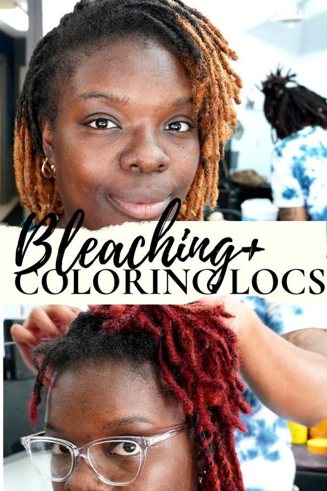 in this video I will show how I bleached and colored my locs from black to red. Dyed Loc Tips Hair Colors, Hair Color For Locs, Dyed Loc Tips, Coloring Locs, Loc Care, Hair Content, Dyed Tips, Bleached Tips, I Did A Thing