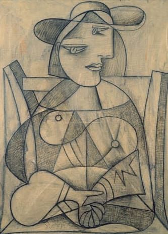 Cubist Drawing, Pablo Picasso Drawings, Marie Therese, Picasso Cubism, Picasso Portraits, Picasso Drawing, Pablo Picasso Art, Art Picasso, Gagosian Gallery