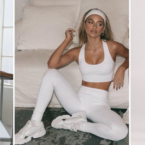 are a versatile and stylish addition to any woman's wardrobe. They can be dressed up or down, and they're perfect for any occasion. #whiteleggings #highwaistedleggings #leggings Wellness Girly, Fitness Dress, Gym Outfit Ideas, Pilates Outfits, Yoga Attire, Billionaire Life, Black Crop Tee, Unique Workouts, Slim Straight Pants