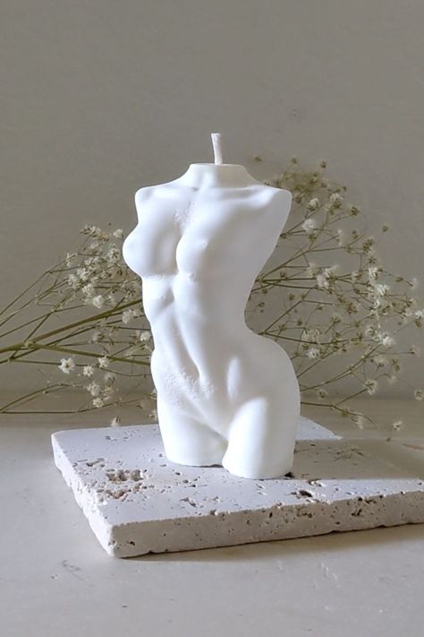 Candle Aesthetics, Goddess Candle, Perfect Peach, Sculpture Art Clay, Small Sculptures, Anatomy Drawing, Art Clay, Sacred Space, Still Life Painting