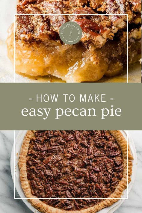 A classic pecan pie recipe that is perfect for the holiday season. Easy, simple recipe. Classic Pecan Pie Recipe, Sourdough Pie Crust, Classic Pecan Pie, Farm Recipes, Pecan Pie Easy, Make From Scratch, Easy Sourdough, Discard Recipes, Farm Fresh Recipes