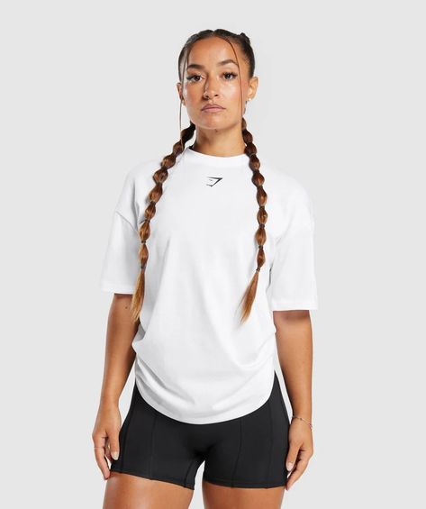 Women's Gym & Workout Shirts & Tops - Gymshark Workout Cover, Gymshark Shirt, Gym Tops Women, Oversize Tshirt Outfits, Big Numbers, Gym Workouts Women, Gym Tees, Pump Cover, Gymshark Women