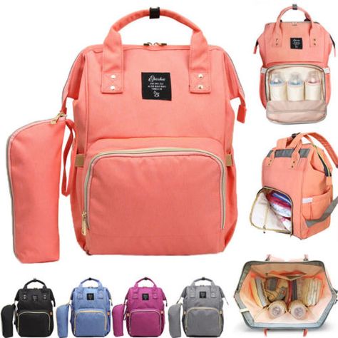 Top Multifunctional Baby Diaper Nappy Backpack Maternity Large Capacity Baby Bag in Baby, Diapering, Diaper Bags | eBay Nappy Backpack, Best Diaper Bag, Baby Backpack, Designer Diaper Bag, Backpack Organization, Mummy Bag, Stroller Bag, Baby Necessities, Baby Diaper Bags