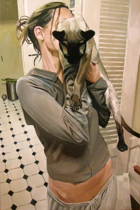 Feline, 66 x 44, oil on canvas, by Stephen Wright. Stephen Wright, Realism Painting, Painting People, Figurative Artists, Figurative Painting, Z Arts, Realistic Paintings, Art Prompts, Art Masters