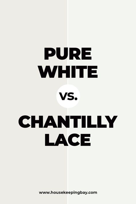 Pure White vs. Chantilly Lace Chantilly Lace And Tricorn Black, Sw Pure White Vs Bm Chantilly Lace, Chantilly Lace Bathroom Walls, Chantilly Lace And Iron Ore, Pure White Vs Chantilly Lace, Chantilly Lace Sherwin Williams, Townhome Remodel, Pure White Paint Color, Chantilly Lace Benjamin Moore