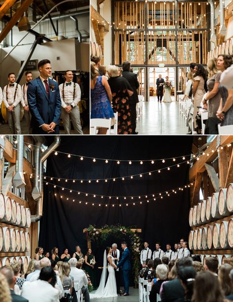 Elizabeth and Ty’s Westland Distillery Wedding Distillery Wedding, Renewing Vows, South Indian Weddings, Wedding Pink, Wedding Tent, Real Real, Ceremony Inspiration, Wedding News, Ceremony Backdrop