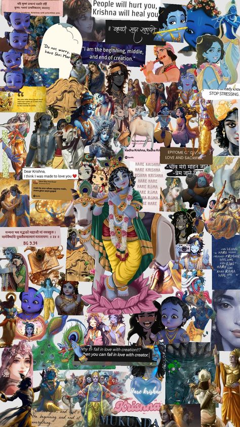 Krishna , he is one of the gods of Hindu religion in India . #krishna #india #indianculture #heritage #religion #god Radha Krishna Photo Wallpaper, All Gods In One Picture, Indian Aesthetic Wallpaper, Cartoons Krishna, Hare Krishna Mantra, Birthday Captions Instagram, Cute Mobile Wallpapers, Instagram Emoji, Krishna Book