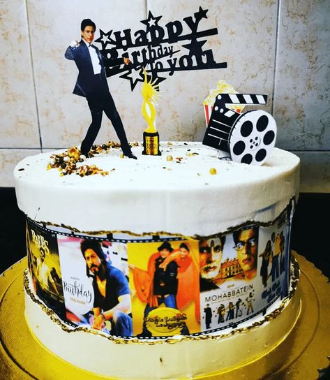 Shahrukh Khan Cake Design Images (Shahrukh Khan Birthday Cake Ideas) Srk Theme Party, Bollywood Theme Cake Ideas, Bollywood Cake Ideas, Bollywood Birthday Cake, Movie Theme Cake Ideas, Bollywood Theme Cake, Happy Birthday Srk, Shahrukh Khan Birthday, Bollywood Cake