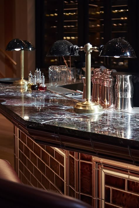 Studio Munge, Marble Bar Top, Ikea Chairs, Bar Counter Design, Restaurant Design Inspiration, Luxury Hospitality, Bar Image, Marble Bar, Joinery Details