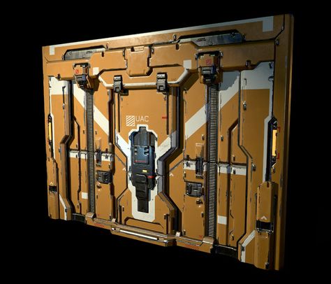 ArtStation - Sci-Fi Doors for UE4, Sergey Tyapkin Scifi Door, Spaceship Door, Scifi Decor, Scifi Environment, Space Hulk, Sci Fi Props, Spaceship Interior, Future Buildings, Surface Modeling